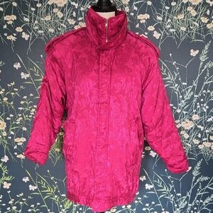 Vtg Bubblegum Pink Floral Jacket by Together!